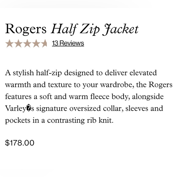 Varley Rogers Half Zip Jacket - Size small - Picture 7 of 7